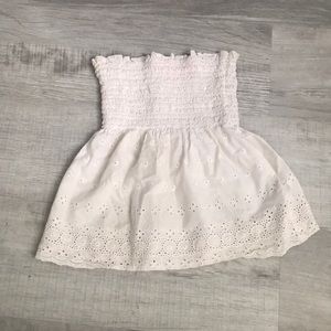 White Flowy Strapless Juicy Couture Top
